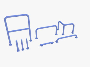 Traffic safety barrier pack v1 3D Model