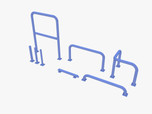 Traffic safety barrier pack v1 3D Model