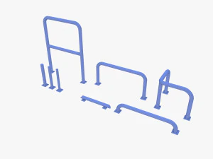 Traffic safety barrier pack v1 3D Model