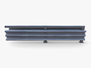 Tileable double sided traffic barrier guardrail V1 3D Model