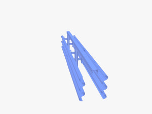 Tileable double sided traffic barrier guardrail V1 3D Model