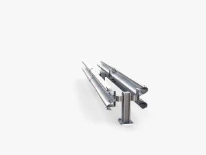 Tileable double sided traffic barrier guardrail V2 3D Model