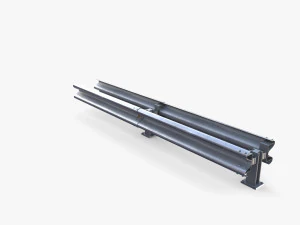 Tileable double sided traffic barrier guardrail V2 3D Model