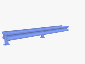 Tileable double sided traffic barrier guardrail V2 3Dモデル