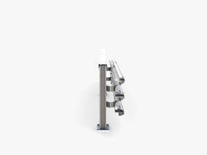 Tileable single sided traffic barrier guardrail V1 Modelo 3D