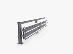 Tileable single sided traffic barrier guardrail V1 Modelo 3D