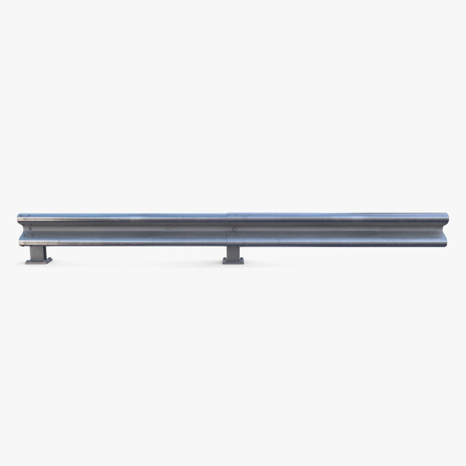 Tileable single sided traffic barrier guardrail V2 3D Model .c4d .max .obj .3ds .fbx .stl .blend 