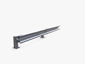 Tileable single sided traffic barrier guardrail V2 3D 模型