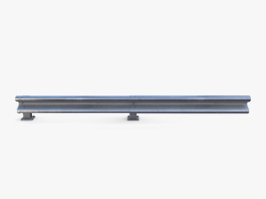 Tileable single sided traffic barrier guardrail V2 3D 模型