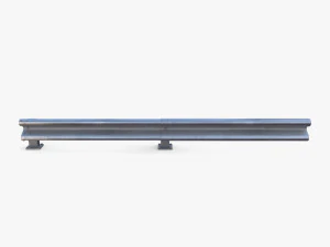 Tileable single sided traffic barrier guardrail V2 3D Model