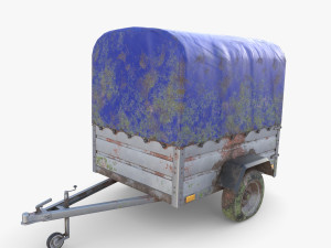 Cargo Trailer v1 weathered Modello 3D