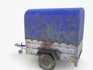 Cargo Trailer v1 weathered 3D Model