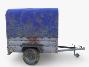 Cargo Trailer v1 weathered 3D Model