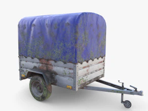 Cargo Trailer v1 weathered 3D Model