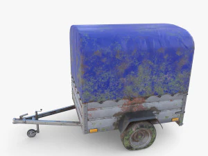 Cargo Trailer v1 weathered 3D Model