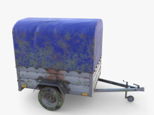 Cargo Trailer v1 weathered 3D Model