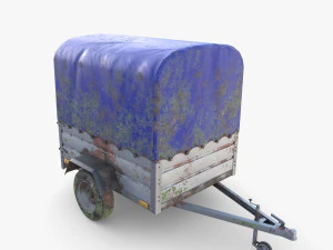 Cargo Trailer v1 weathered 3D Model