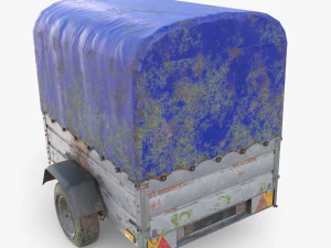 Cargo Trailer v1 weathered 3D Model