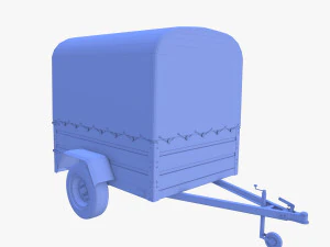 Cargo Trailer v1 weathered 3D Model