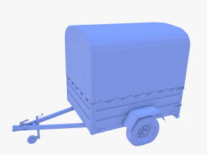 Cargo Trailer v1 weathered 3D Model
