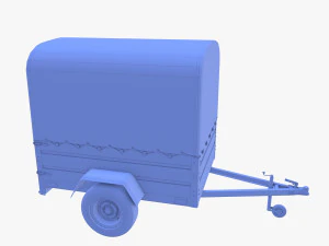 Cargo Trailer v1 weathered 3D Model