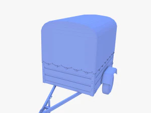 Cargo Trailer v1 weathered 3D Model