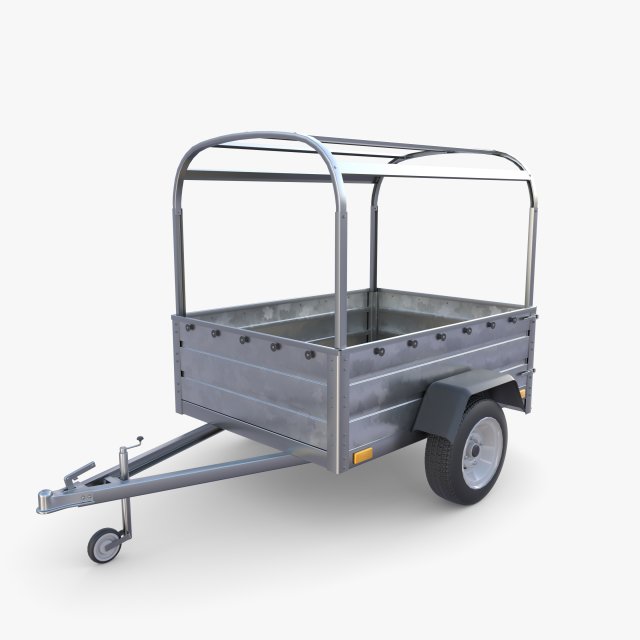 Cargo Trailer v2 3D Model .c4d .max .obj .3ds .fbx .stl .blend 
