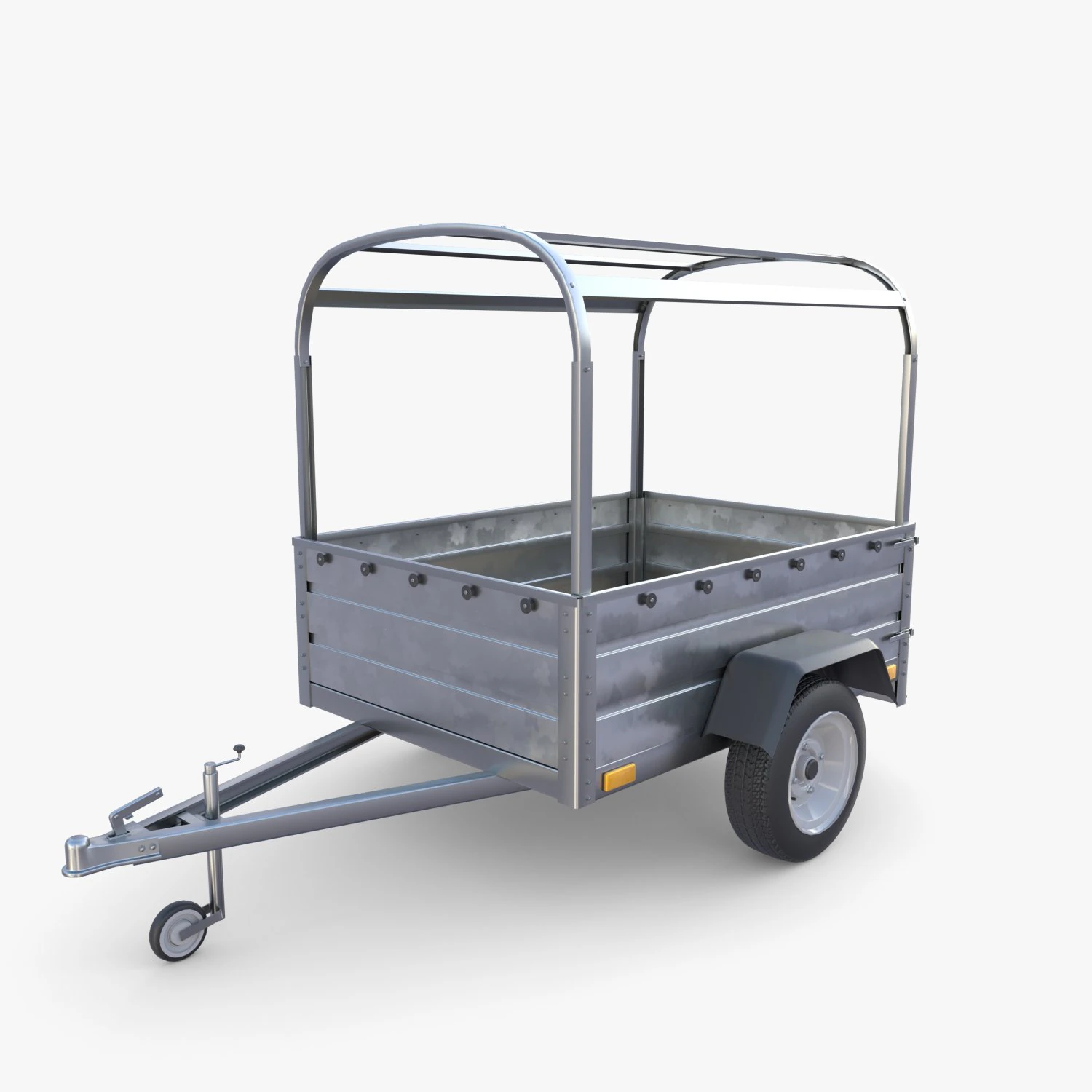 Cargo Trailer v2 3D Model .c4d .max .obj .3ds .fbx .stl .blend