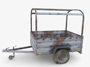 Cargo Trailer v2 weathered 3D 模型