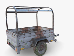 Cargo Trailer v2 weathered 3D 模型