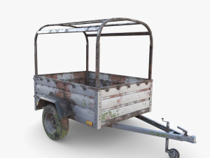 Cargo Trailer v2 weathered 3D 模型