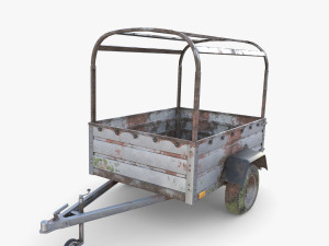 Cargo Trailer v2 weathered 3D 模型