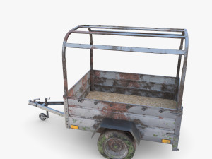 Cargo Trailer v2 weathered 3D 模型