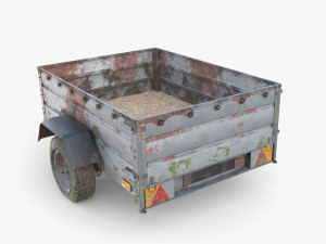 Cargo Trailer v3 weathered 3D Model
