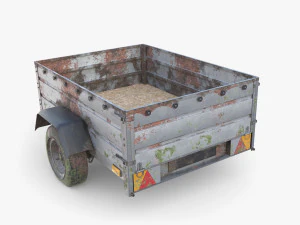 Cargo Trailer v3 patin&eacute; Modèle 3D