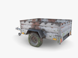 Cargo Trailer v3 weathered 3D Model