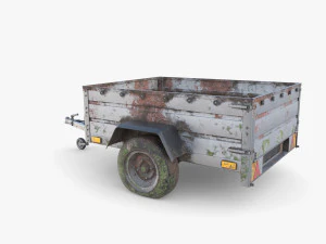 Cargo Trailer v3 patin&eacute; Modèle 3D