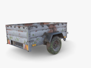 Cargo Trailer v3 weathered 3D Model
