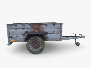 Cargo Trailer v3 weathered 3D Model