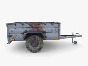 Cargo Trailer v3 patin&eacute; Modèle 3D
