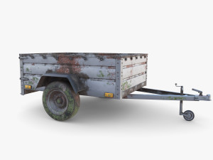 Cargo Trailer v3 weathered 3D Model