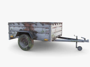 Cargo Trailer v3 patin&eacute; Modèle 3D