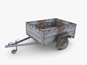 Cargo Trailer v3 weathered 3D Model