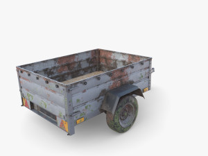Cargo Trailer v3 weathered 3D Model