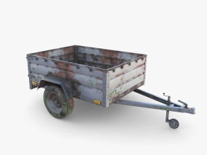 Cargo Trailer v3 weathered 3D Model
