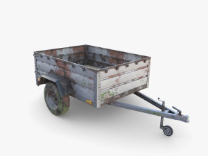 Cargo Trailer v3 weathered 3D Model
