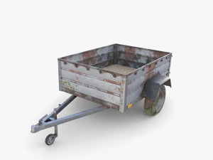 Cargo Trailer v3 patin&eacute; Modèle 3D