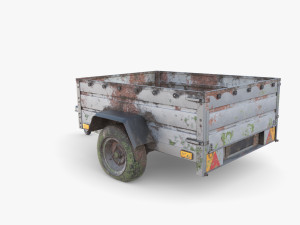 Cargo Trailer v3 weathered 3D Model