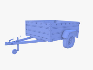 Cargo Trailer v3 weathered 3D Model