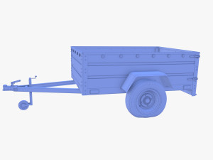 Cargo Trailer v3 weathered 3D Model